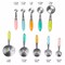 Measuring Cups and Spoons Matching Set Stainless Steel Silicone Handles